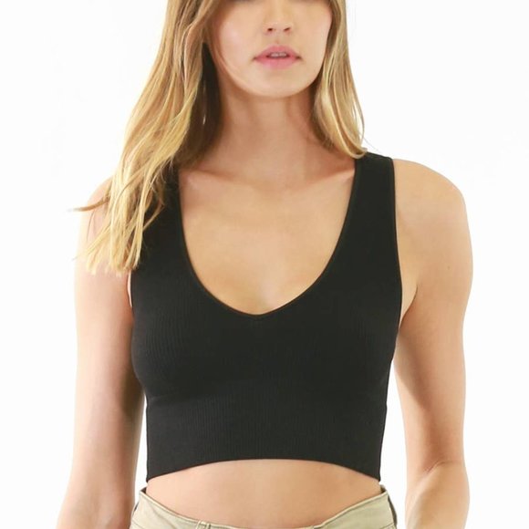 Nikibiki Tops - NWT Black Nikibiki Plunge Tank Top